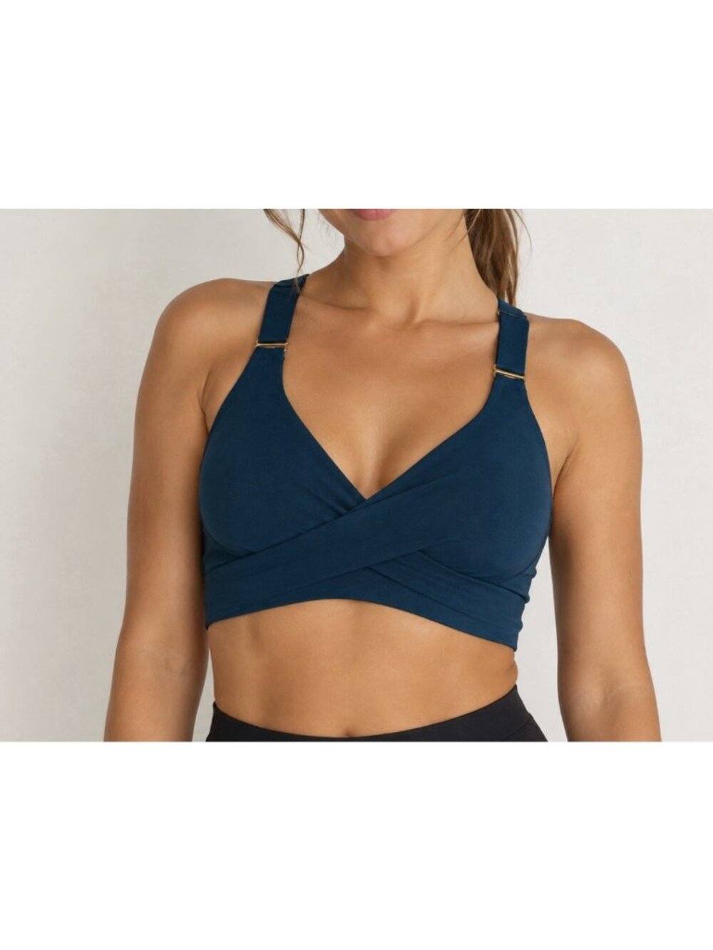 Buffbunny Collection Sports Bra Womens Size Large Teal Candy Wrap Athleisure